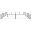 Dog Kennel Black 430.6 ft¬≤ Steel