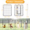 Dog Pens Outdoor 32" Height Foldable 16 Panels Heavy Duty Metal Portable Dog Playpen Indoor Anti-Rust Exercise Dog Fence with Doors for Large/Medium/S