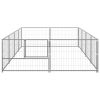 Dog Kennel Silver 86.1 ft¬≤ Steel