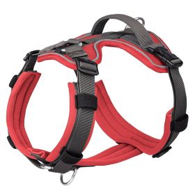 Breathable Reflective Explosion-proof Vest Dog Harness (Option: Red-S)