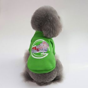 Dog Winter Pet Clothes Brushed Hoody (Option: Shoes Sweater Green-XL)