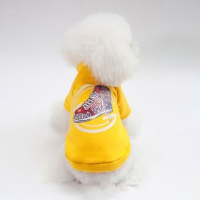 Dog Winter Pet Clothes Brushed Hoody (Option: Shoes Sweater Yellow-XL)