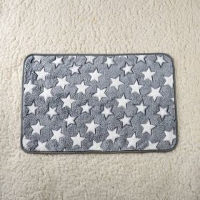 Dog Kennel Coral Fleece Blanket (Option: White Star-80x 100cm)